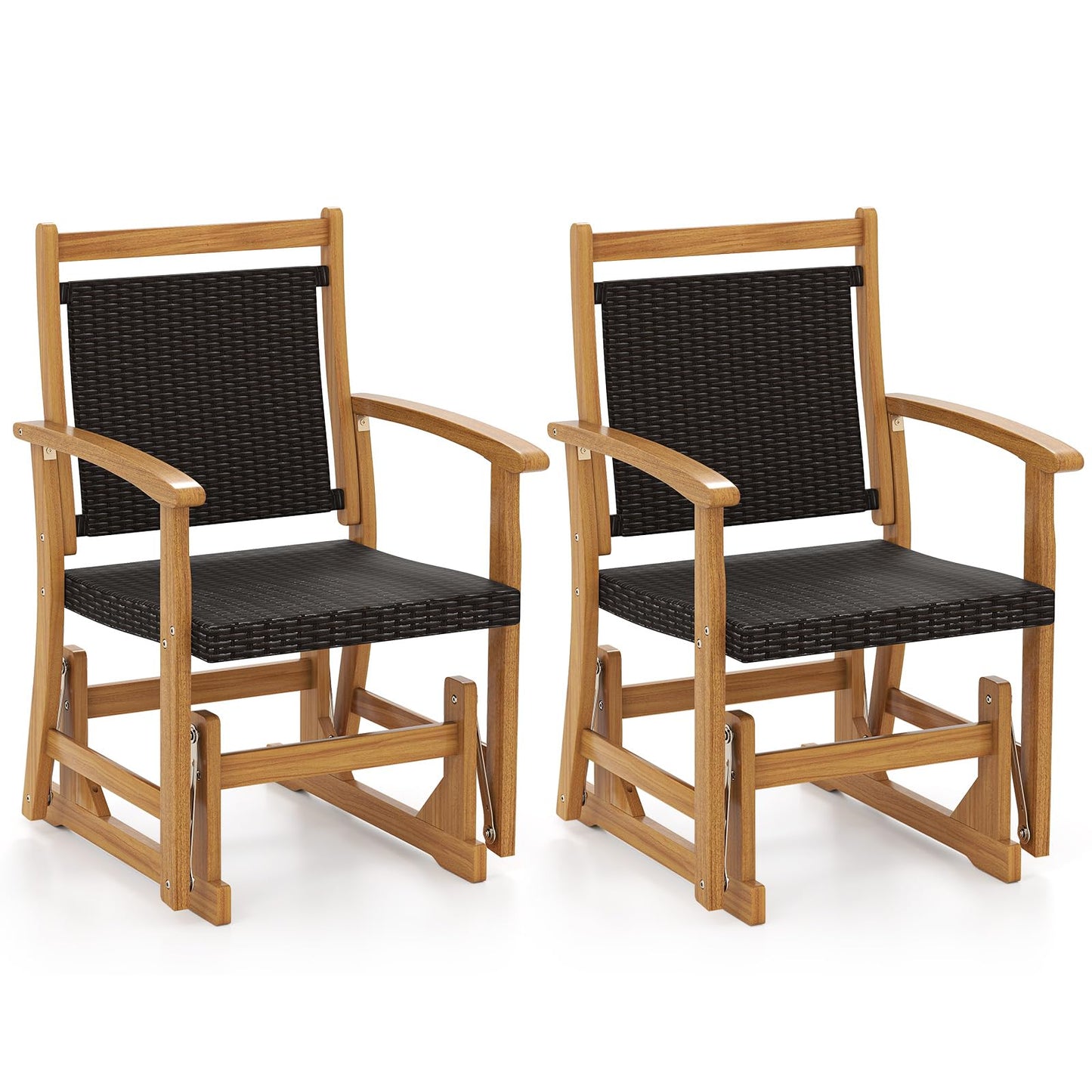 Tangkula Patio Rattan Glider Chair(1/2)