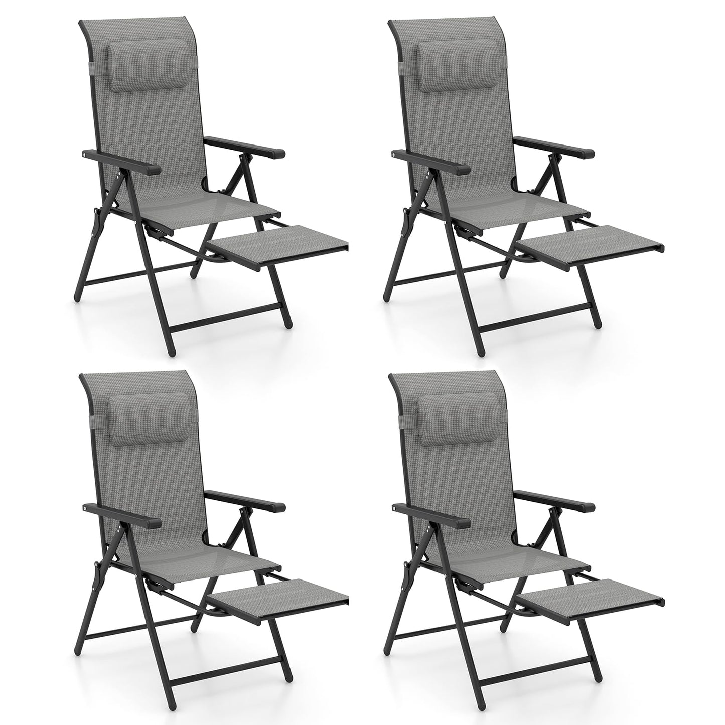 Tangkula Folding Patio Chairs Set