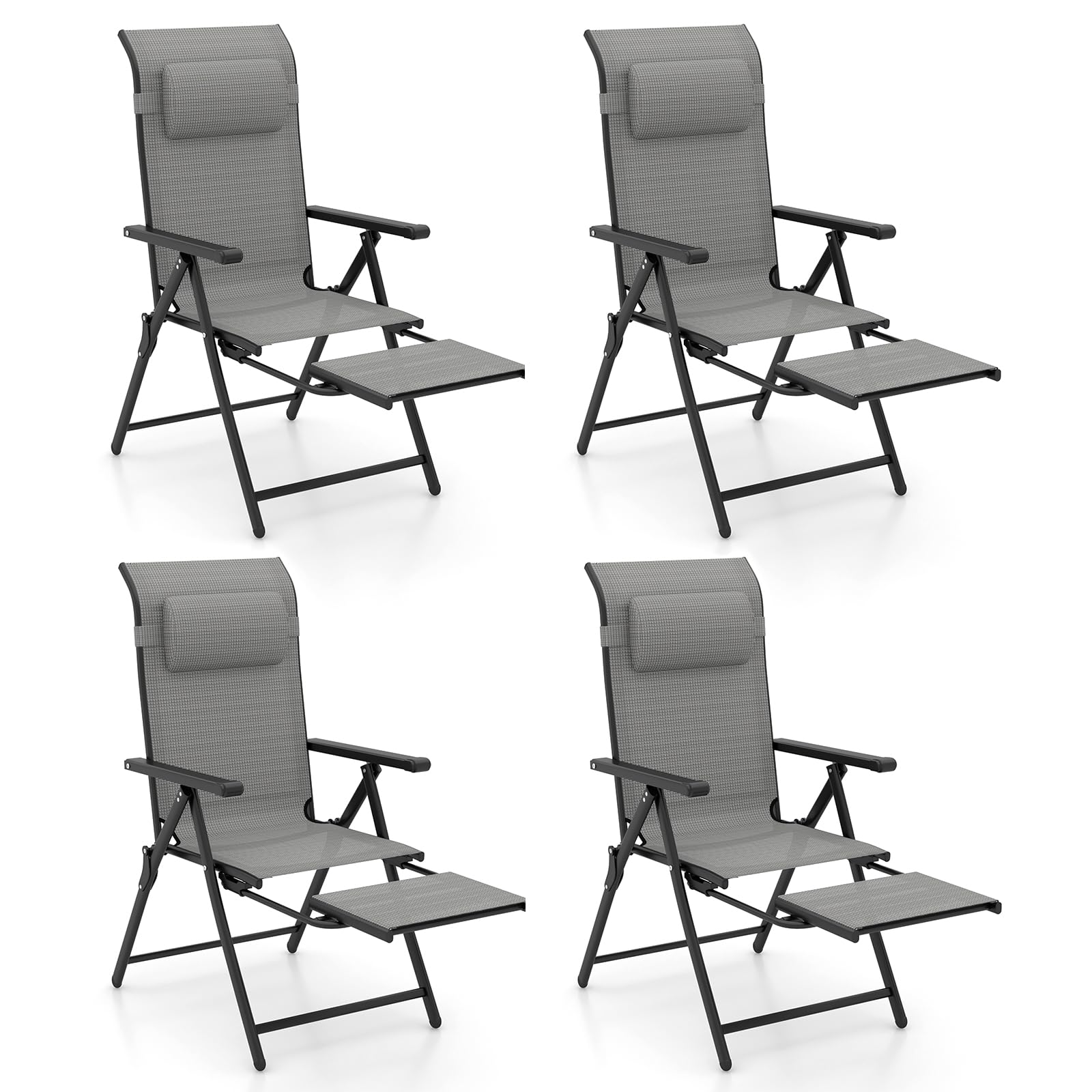 Tangkula Folding Patio Chairs Set