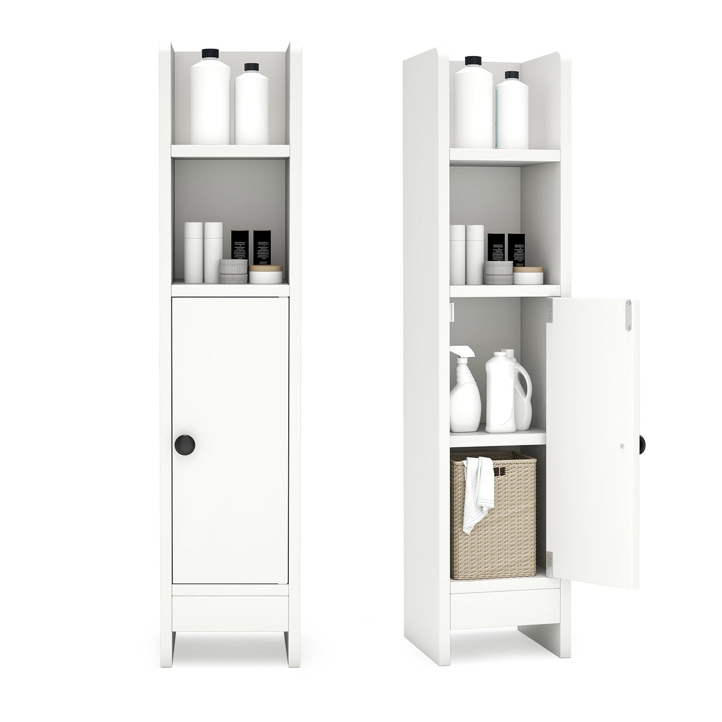 Tangkula Small Bathroom Storage Cabinet for Small Spaces