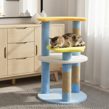 Tangkula 29 Inch Multi-Level Cat Tower with Jute Scratching Posts
