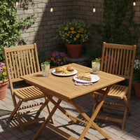 Tangkula 32-Inch Solid Teak Wood Folding Outdoor Table