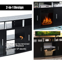 Fireplace TV Stand, Living Room Media Console Table