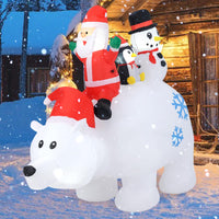 Tangkula 8 FT Christmas Inflatable Santa Claus