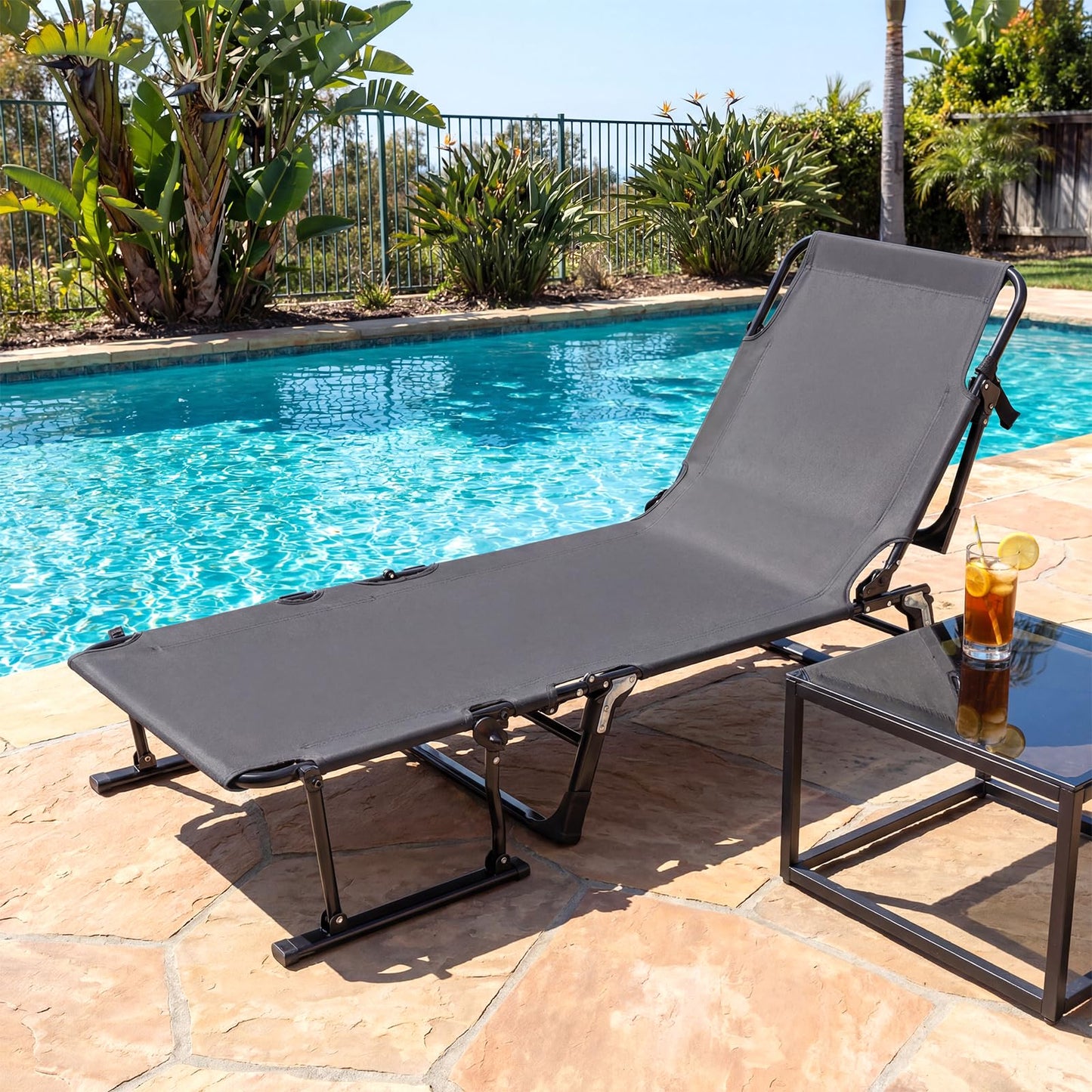Tangkula Lounge Chair Outdoor with Cushion