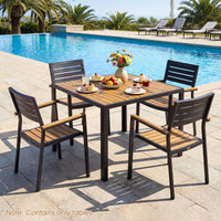 Tangkula 36" Square Patio Dining Table for 4