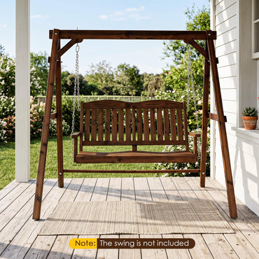 Tangkula 880lbs Wood Porch Swing Frame(72" x 54" x 66")