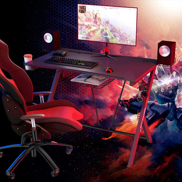 Tangkula Computer Desk Gaming Desk with Headset Hook
