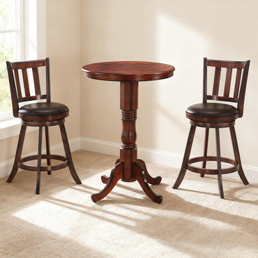 Tangkula 3-Piece Counter-Height Dining Table and Chairs for Small Spaces