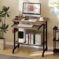 Tangkula Chariot de bureau roulant avec plateau pour clavier