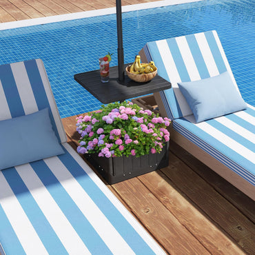 Tangkula 3-in-1 Patio Umbrella Base 175 LBS Moveable Umbrella Stand