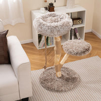 Arbre à chat moderne Tangkula avec poteau à griffer pour chatons d'intérieur