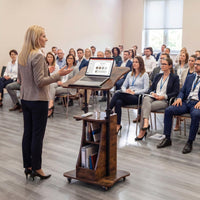 Tangkula Mobile Lectern Podium for Home Office School