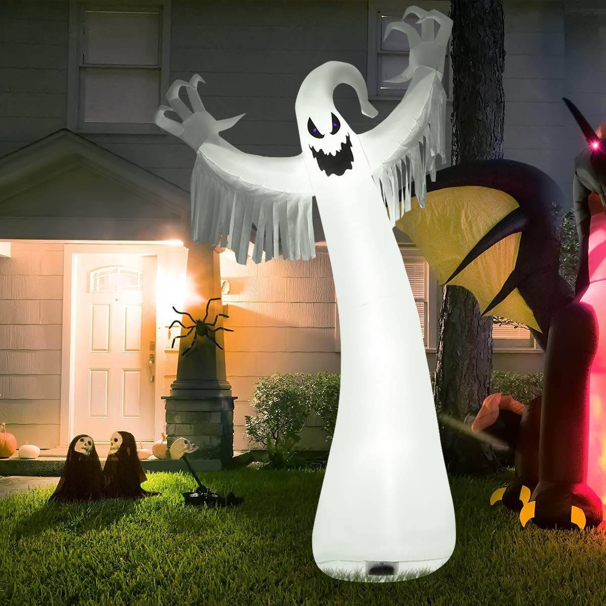 Tangkula 12 FT Halloween Inflatable Ghost for Yards