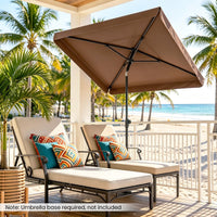 Tangkula 6.5 x 4.3 FT Rectangular Patio Umbrella