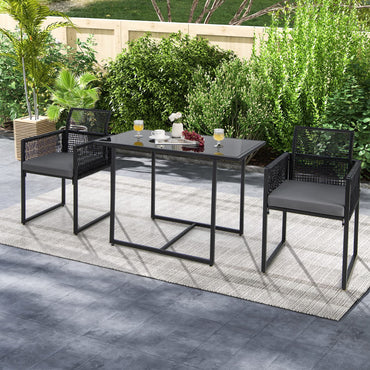 3 Pieces Outdoor Dining Set - Tangkula