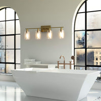 Tangkula 3, 4 Light Wall Lamp, Modern Glass Wall Sconces