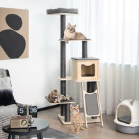 69 Inch Modern Cat Tree - Tangkula