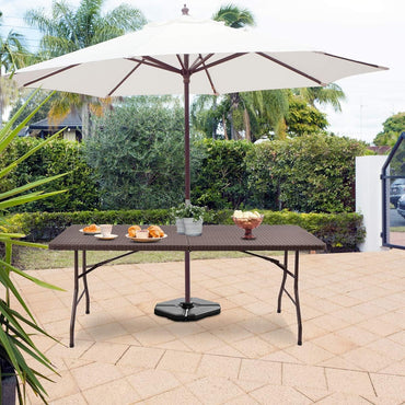 TANGKULA 6' Folding Table with Carrying Handle