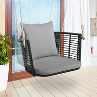 Tangkula Outdoor Metal Porch Swing for Front Porch
