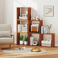 Tangkula 3/6 Cube Storage Organizers Stackable Bookcase Shelves(1/2)