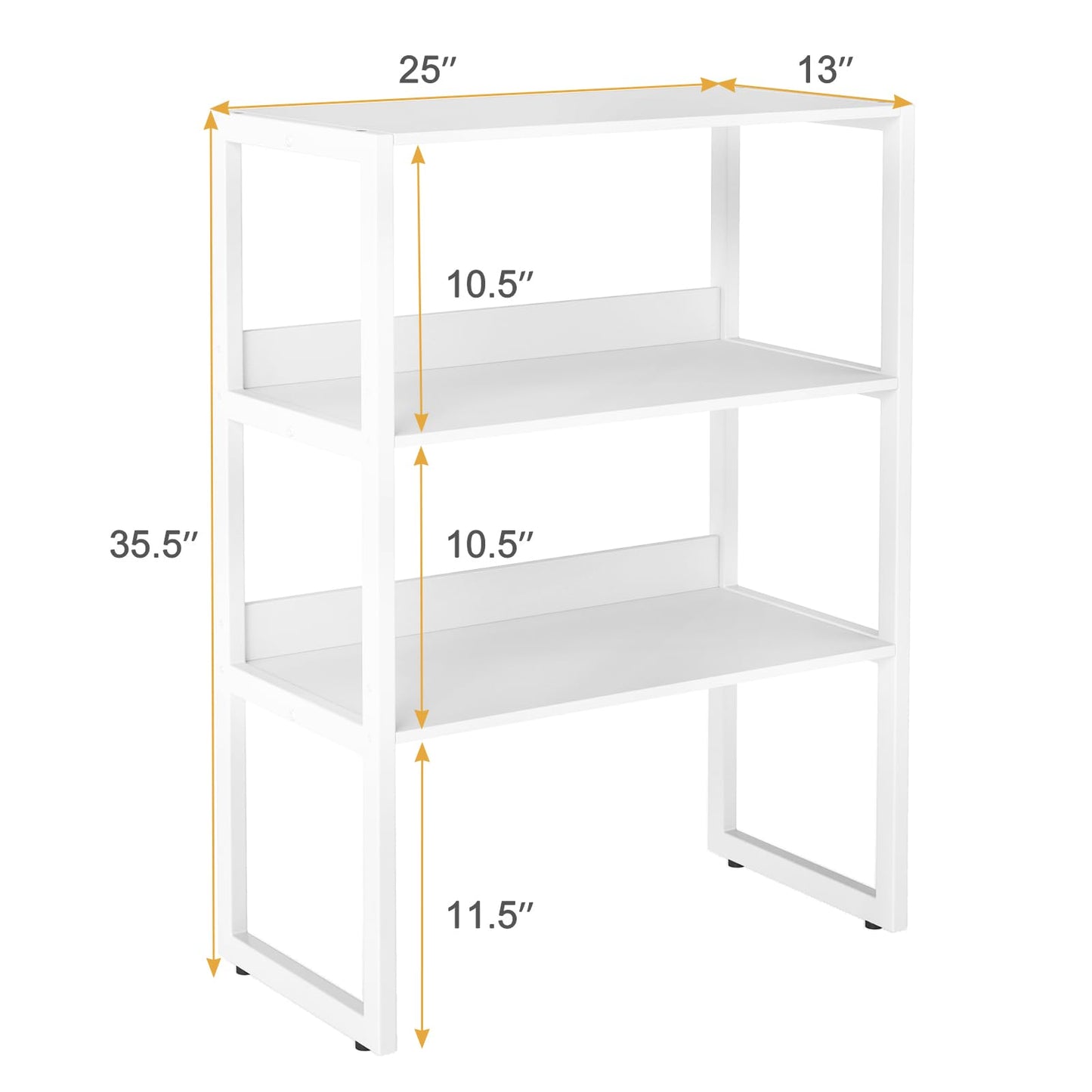 Tangkula 3-Tier Countertop Storage Hutch with Open Shelves (1/2)