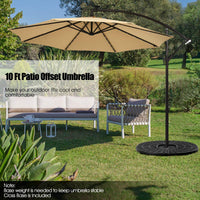 TANGKULA 10 Ft Patio Offset Umbrella for Backyard