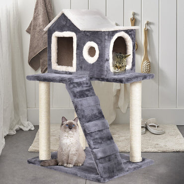 Tangkula Cat Tree with Scratching Posts and Ladder for Kittens