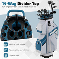 Tangkula Lightweight Golf Club Bag with 11 Pockets