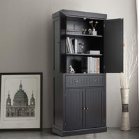72" Freestanding Kitchen Pantry Cupboard Cabinet - Tangkula