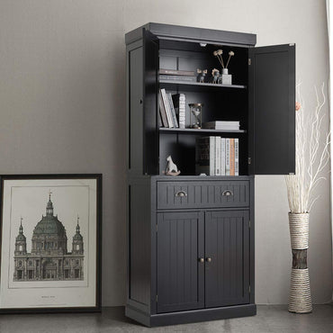 72" Freestanding Kitchen Pantry Cupboard Cabinet - Tangkula