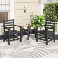 Tangkula HDPE All Weather Outdoor Chair w/Curved Seat (2/4)