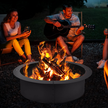 Tangkula Fire Pit Ring, 36-Inch Outer