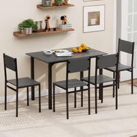 Tangkula  Retro Kitchen Table and Chairs Set for 4