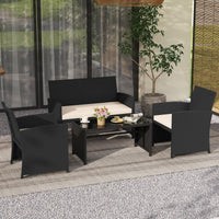 Tangkula Patio Wicker Furniture Set for Backyard