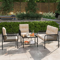 Tangkula Patio Furniture Set PE Rattan Sofa Chairs（4/8）
