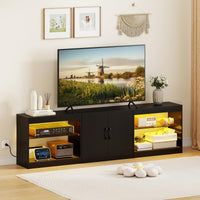 Tangkula LED TV Stand for TVs up to 85 Inches for Living Room