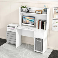 Bureau d'ordinateur Tangkula avec étagère pour chambre à coucher