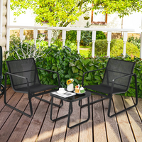 3 Pieces Outdoor Conversation Set, Patiojoy All-Weather Patio Furniture Set
