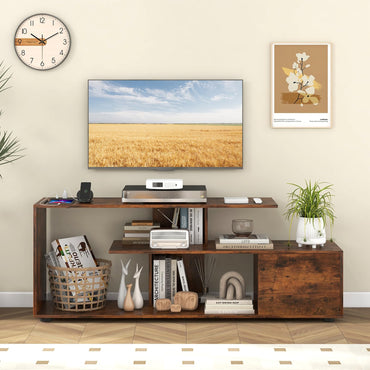 Tangkula 60" TV Stand with Charging Station