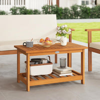 Tangkula Table basse d'extérieur en bois d'acacia