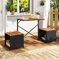 Tangkula 2-in-1 Outdoor Convertible Bench