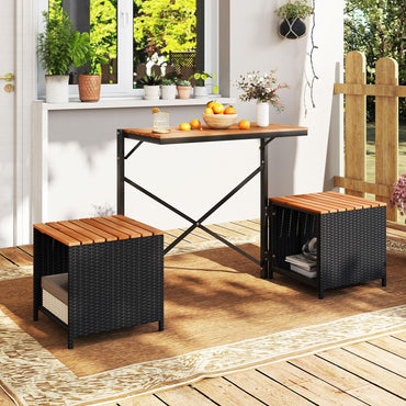 Tangkula 2-in-1 Outdoor Convertible Bench