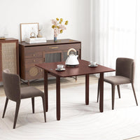 Tangkula 40" Foldable Dining Table w/Solid Rubber Wood Legs