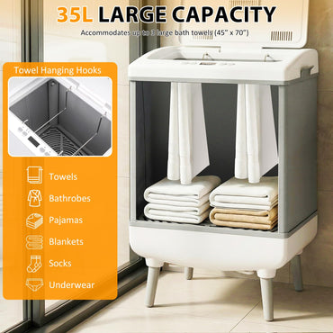 Tangkula Towel Warmer for Bathroom 35L Blanket Warmer