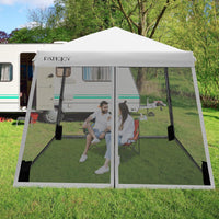 Tangkula 10x10 Ft Pop Up Canopy with Netting