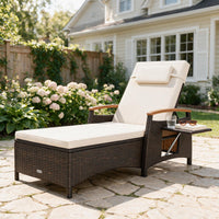 Tangkula Patio Chaise Lounge with 7-Level Adjustable Backrest