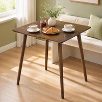 Tangkula 27" Small Dining Table Wooden Square Table for 2-4