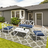 Tangkula 4 Pieces Outdoor Conversation Set