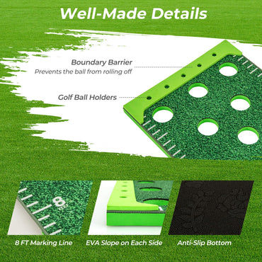 Tangkula 11 FT Golf Pong Game Set with 2 Adjustable Putters
